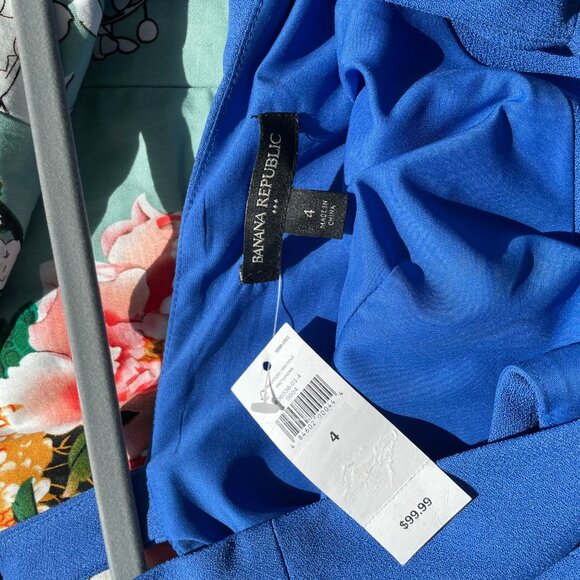 Banana Republic Blue Sleeveless Shift Dress - Picture 3 of 4